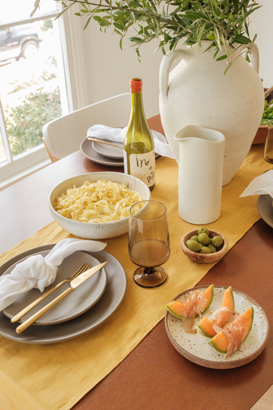 Linen Table Runner in Topaz - Whimsy & Row