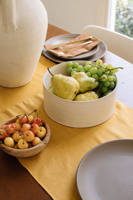 Linen Table Runner in Topaz - Whimsy & Row