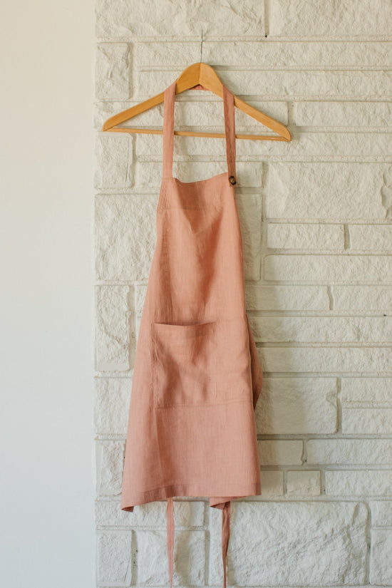 Linen Apron in Blush - Whimsy & Row