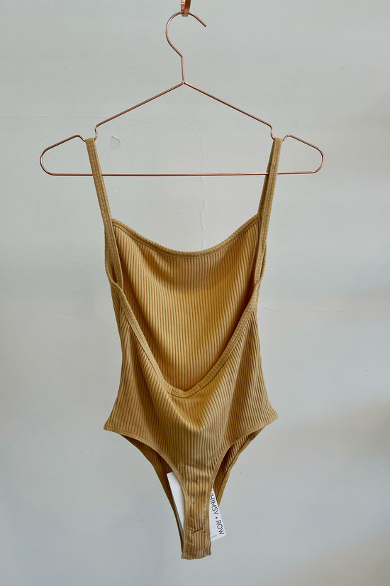 Sample Sale Maria Bodysuit in Sand Rib - Whimsy & Row