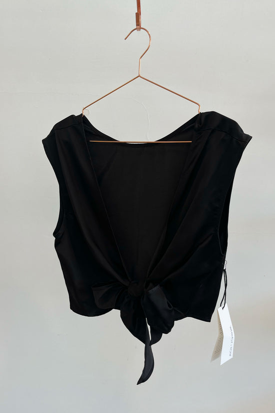 Sample Sale Valentina Top in Silky Black - Whimsy & Row