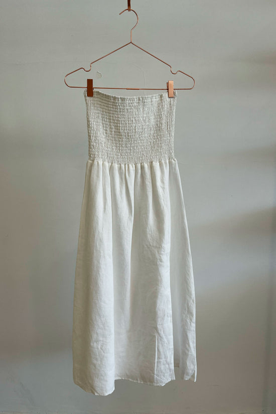 Sample Sale Sidney Dress in White Linen - Whimsy & Row
