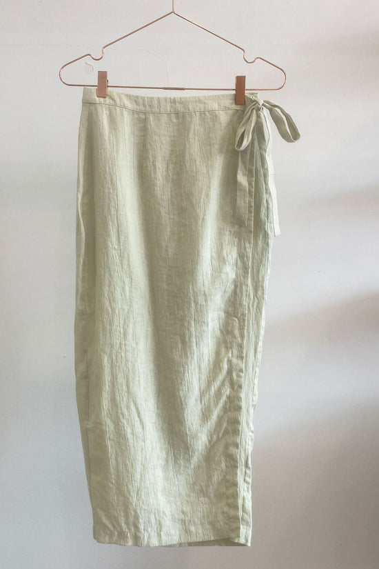 Sample Sale Valentina Skirt in Sage Linen - Whimsy & Row
