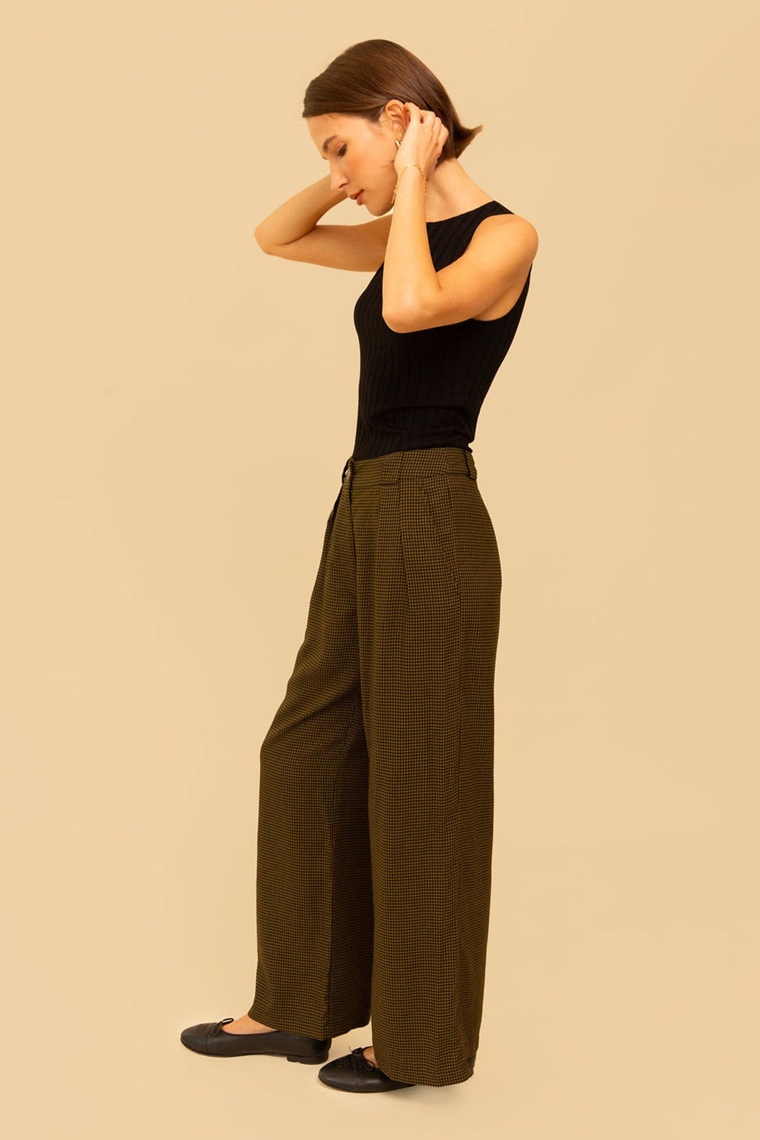 Leanna Pant in Hunter Gingham