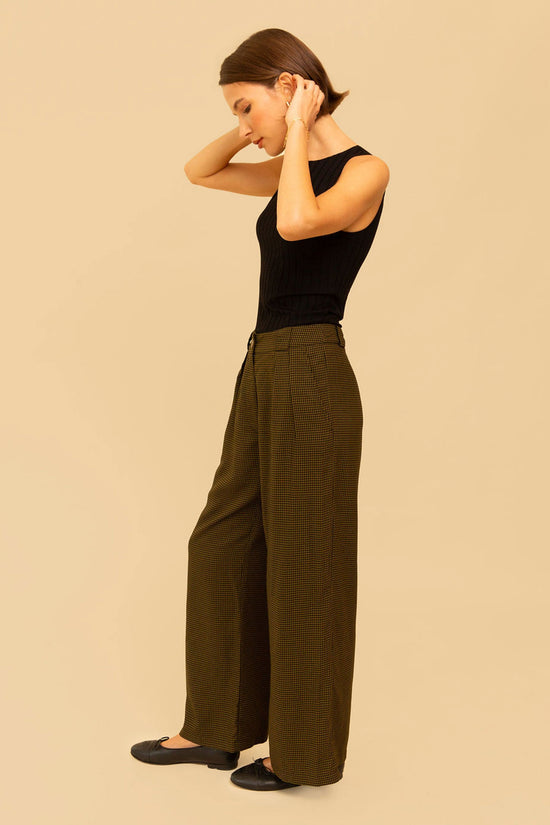 Leanna Pant in Hunter Gingham - Whimsy & Row