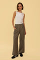 Leanna Pant in Tan Gingham
