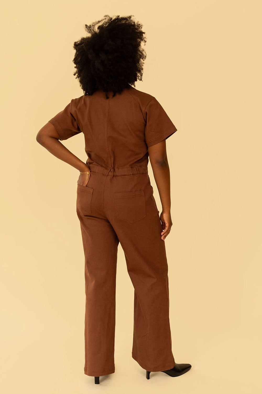 Logan Jumpsuit in Chocolate - Whimsy & Row