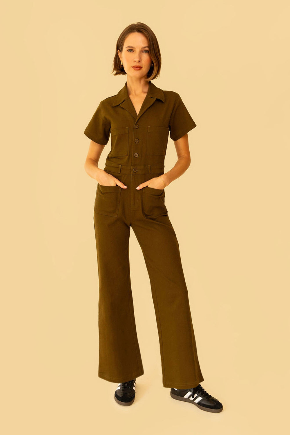 Logan Jumpsuit in Hunter - Whimsy & Row