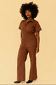 Logan Jumpsuit in Chocolate