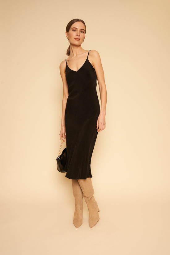 Sample Sale Freya Slip Dress in Black - Whimsy & Row
