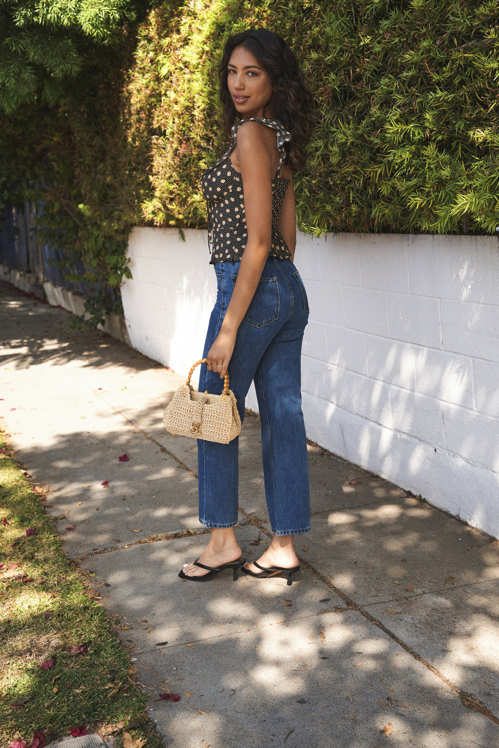 Sample Sale Nina Top in Polka Dots - Whimsy & Row