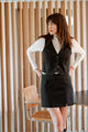 Parker Skirt in Black Pinstripe