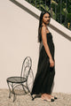Sophie Dress in Black Linen