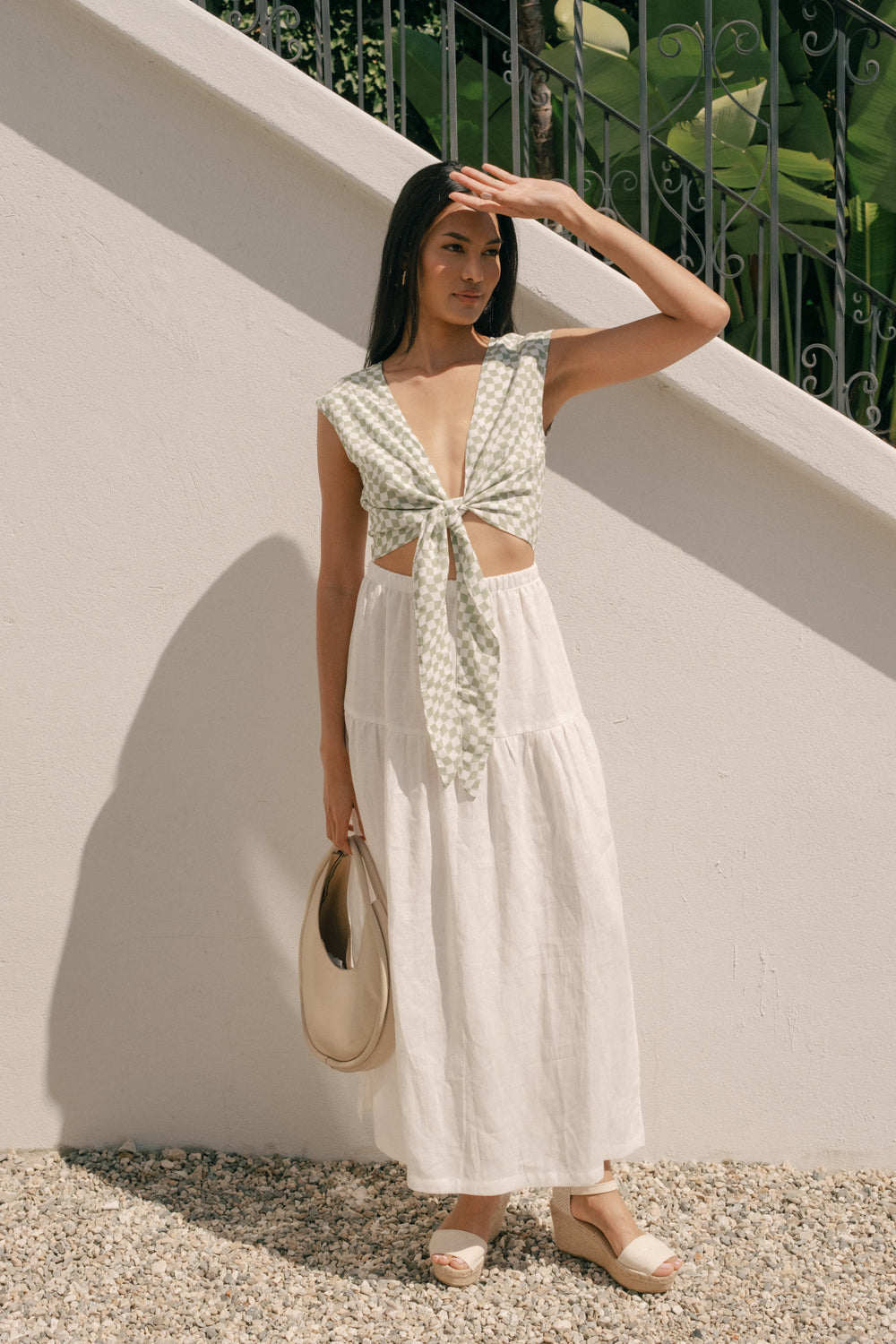 Millie Skirt/Dress in White Linen - Whimsy & Row