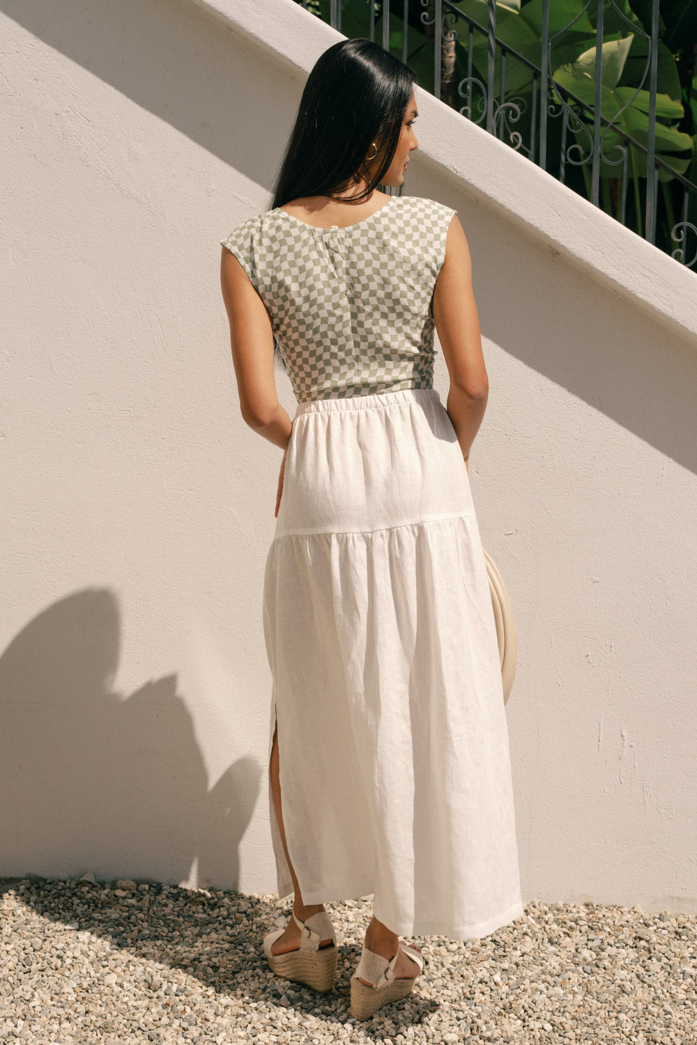 Millie Skirt/Dress in White Linen - Whimsy & Row