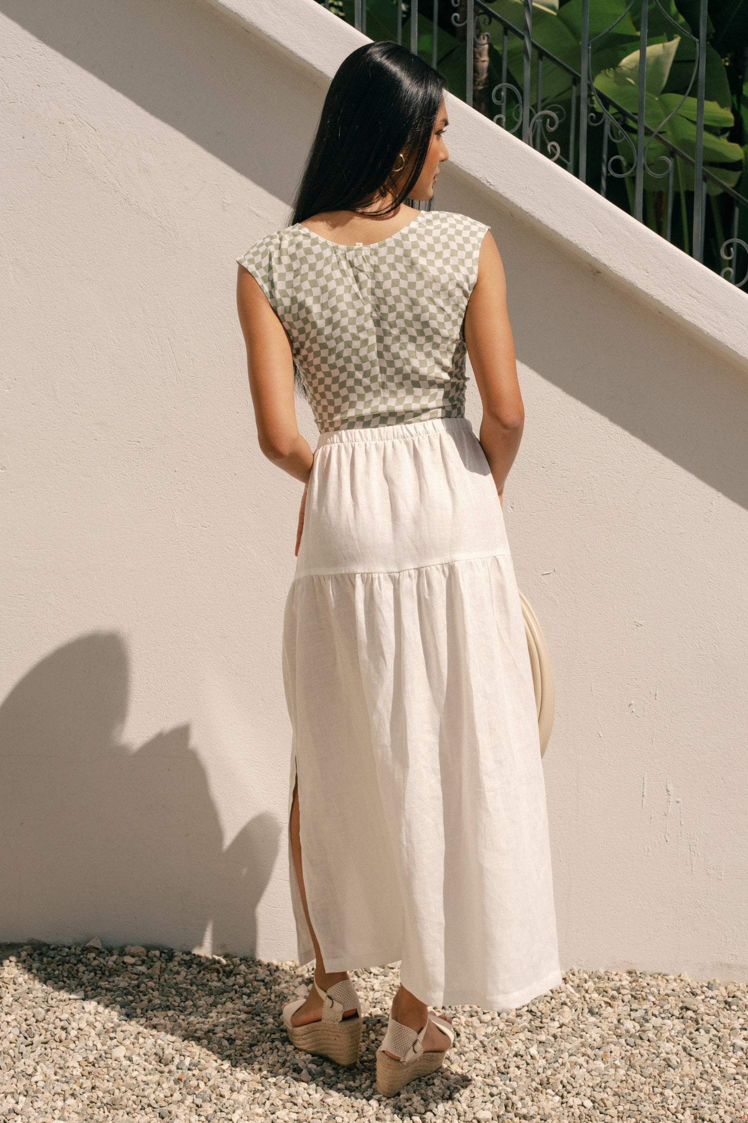 Millie Skirt/Dress in White Linen