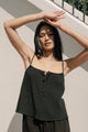 Sofia Top in Black Gauze