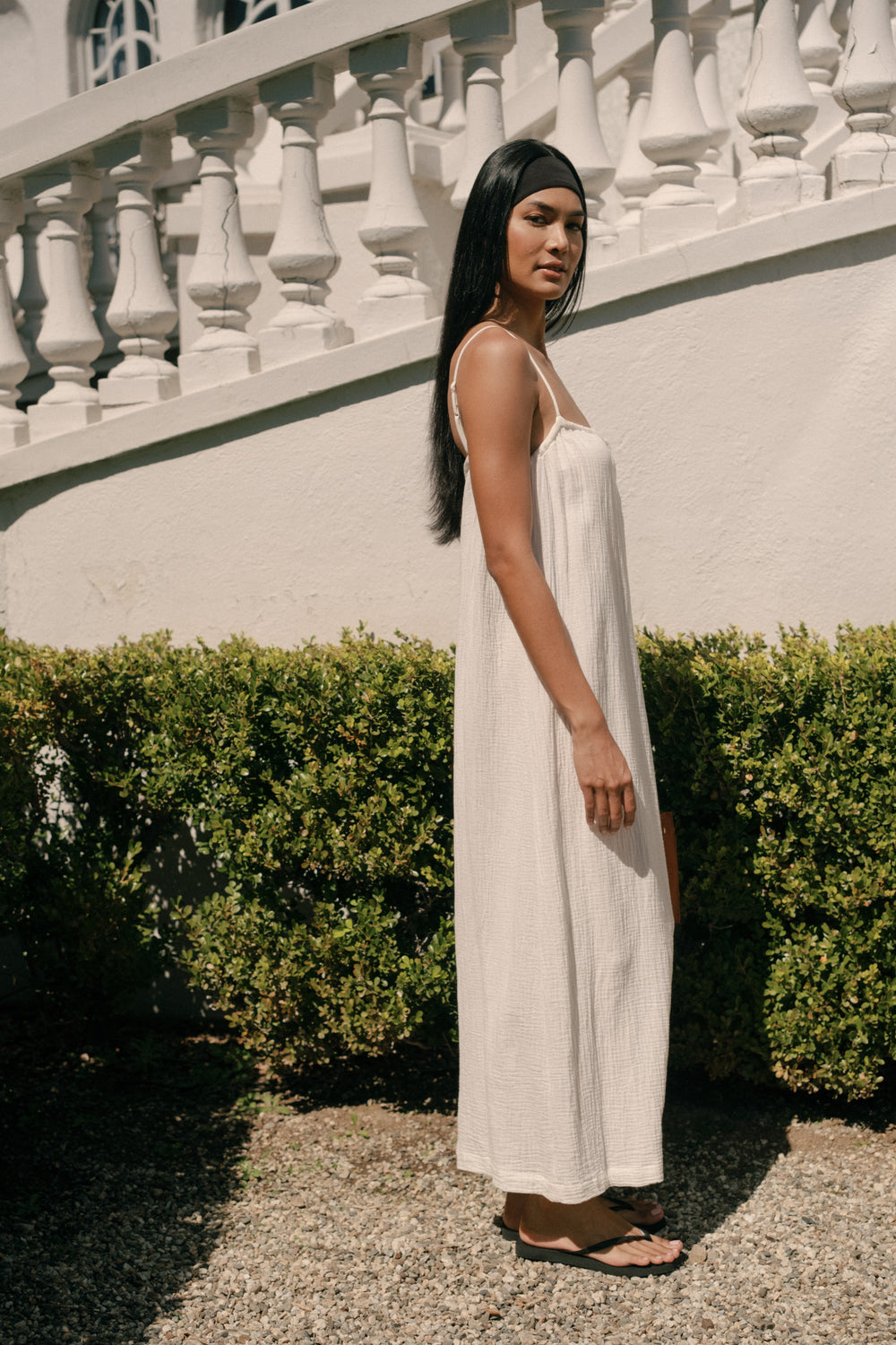 Soliel Dress in Cream Gauze - Whimsy & Row