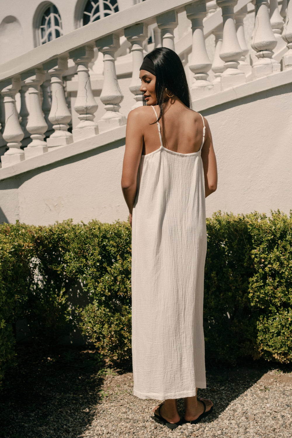 Soliel Dress in Cream Gauze - Whimsy & Row