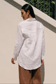 Denise Top in White Linen