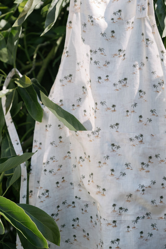Linen Apron in Island Print - Whimsy & Row