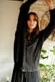 Denise Top in Black Plissé