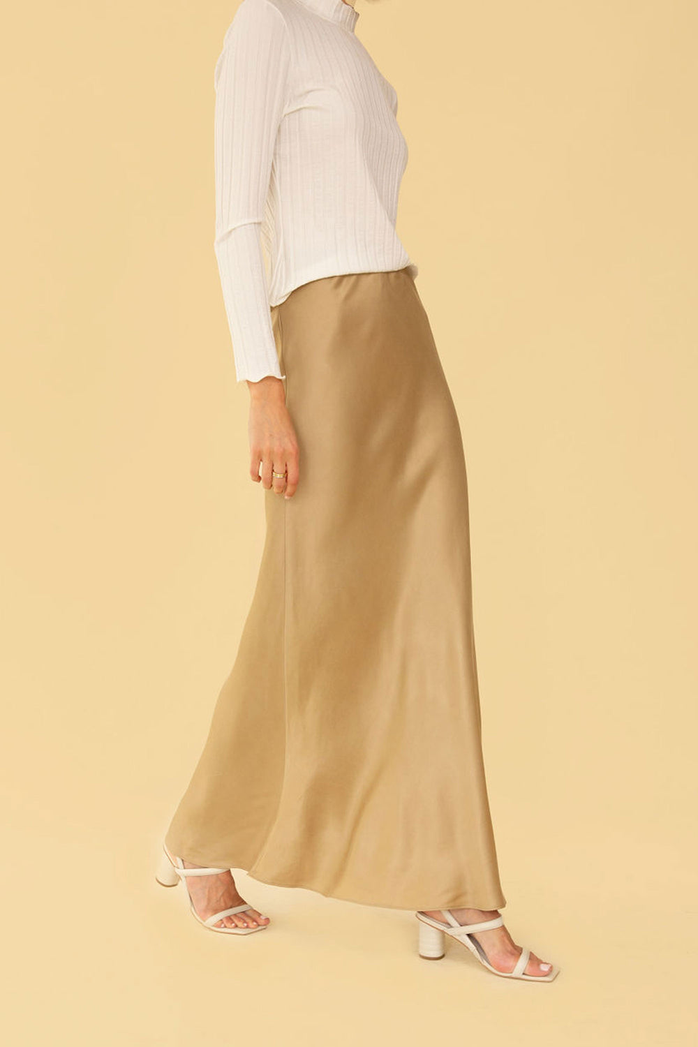 Marni Skirt in Silky Gold - Whimsy & Row