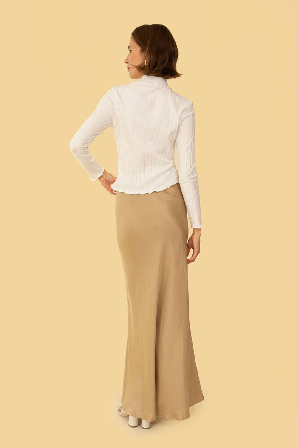 Marni Skirt in Silky Gold - Whimsy & Row