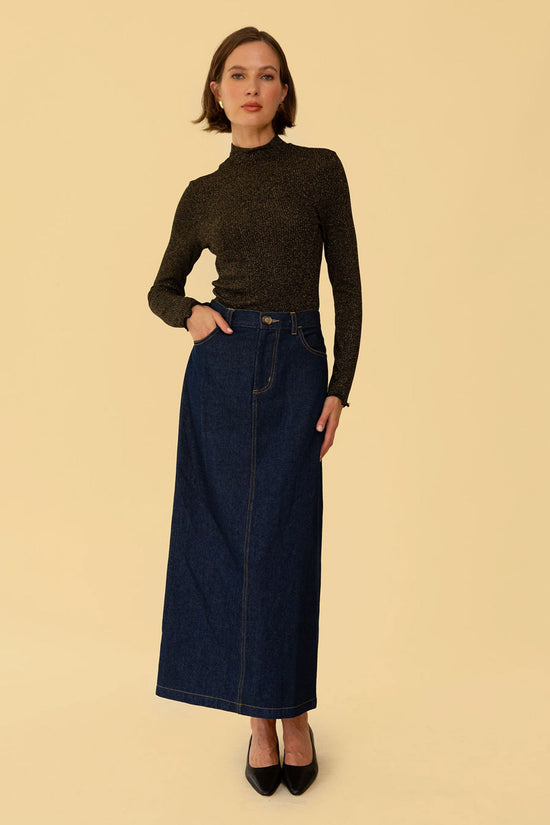 Gigi Top in Black Sparkle - Whimsy & Row