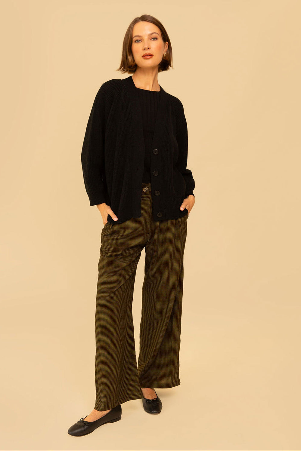 Chloe Cardigan in Black - Whimsy & Row