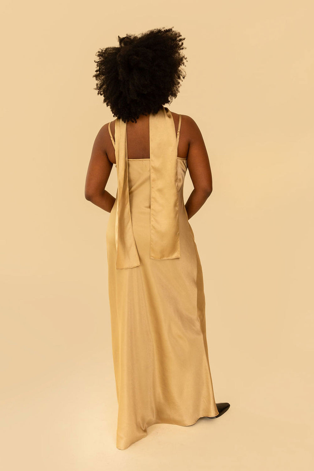 Bonnie Dress in Silky Gold - Whimsy & Row