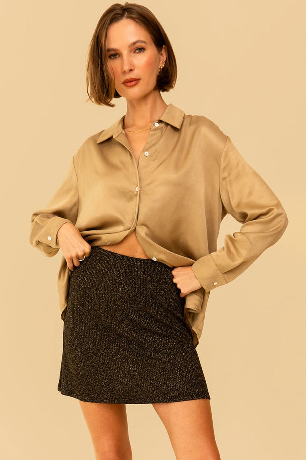 Chelsea Skirt in Black Sparkle - Whimsy & Row