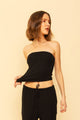 Mina Top in Black Rib