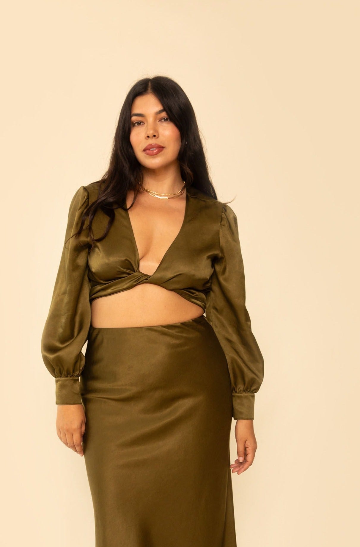 Lauren Top in Silky Hunter