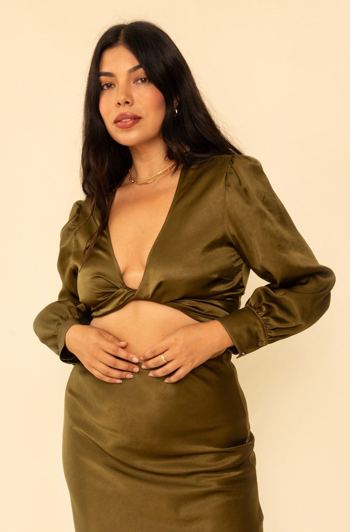 Lauren Top in Silky Hunter