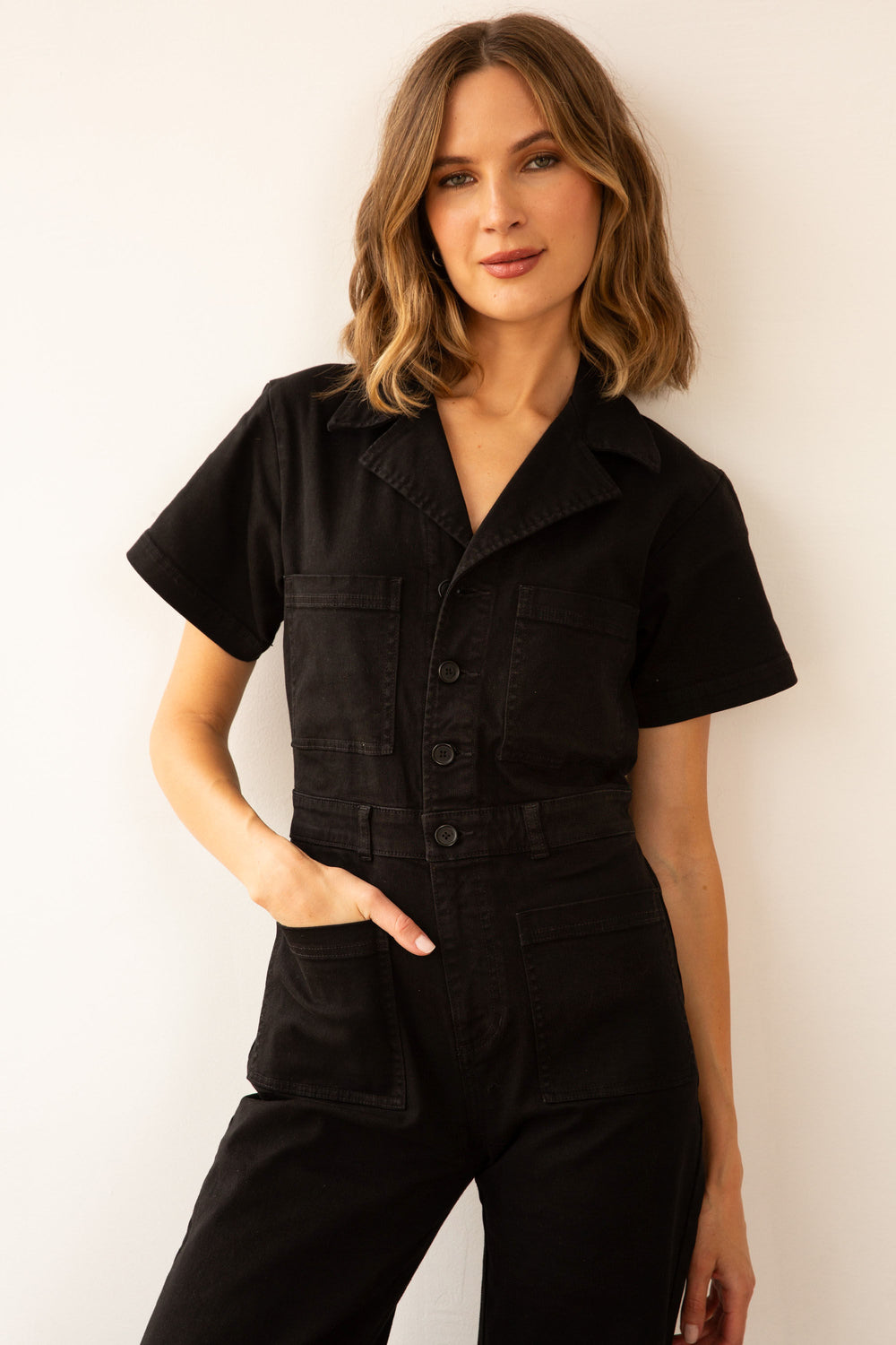 Logan Jumpsuit in Black - Whimsy & Row