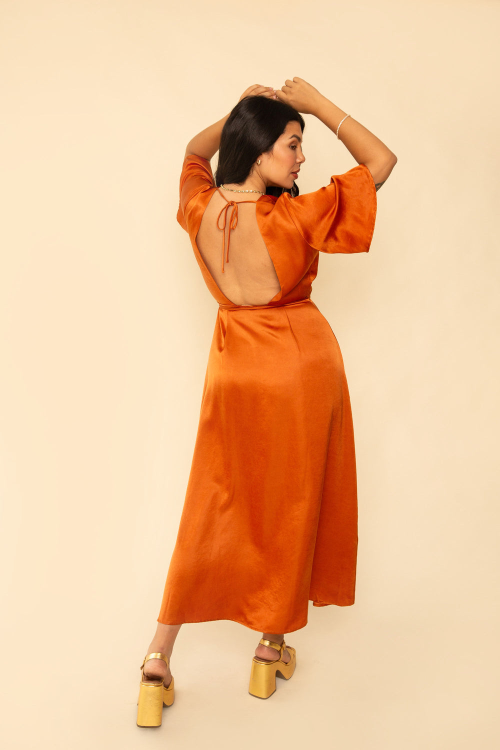 Lola Wrap Dress in Rust - Whimsy & Row