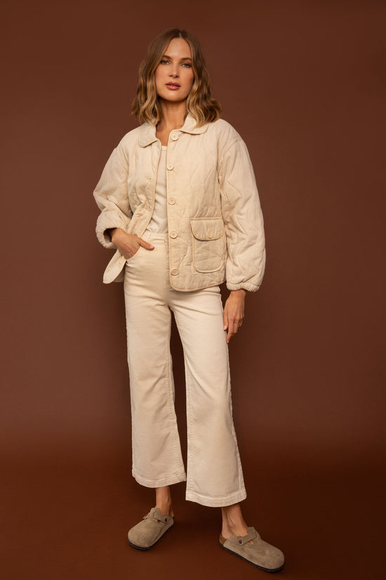 Sample Sale Flora Pant in Natural Wide Leg - Whimsy & Row