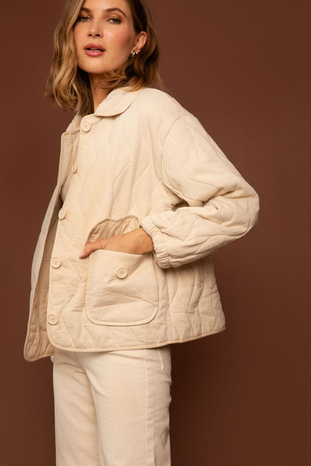 Liam Jacket in Natural - Whimsy & Row