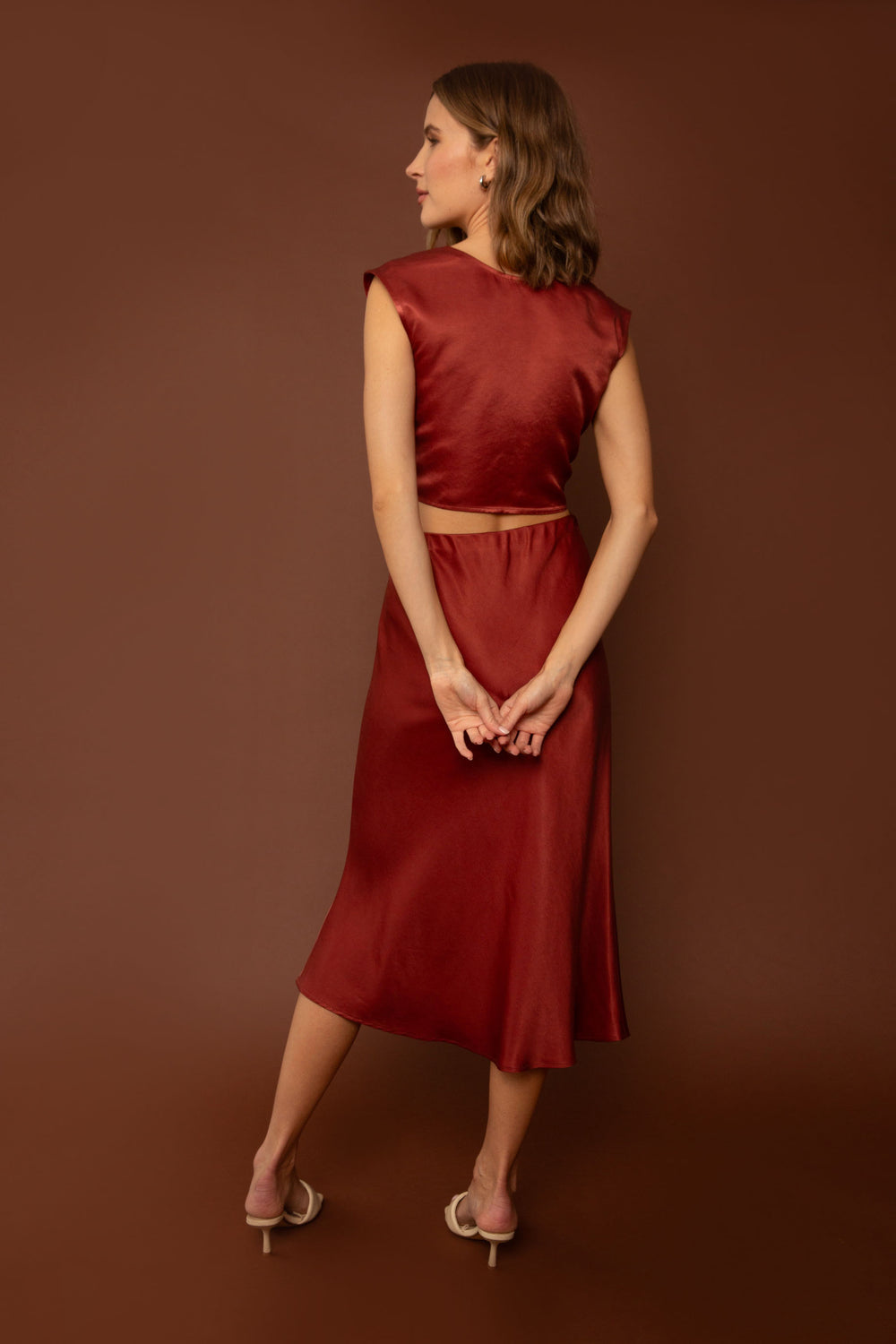 Donna Skirt in Silky Sienna - Whimsy & Row