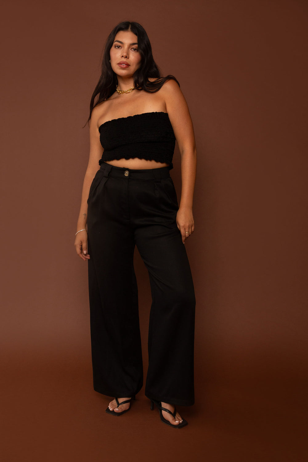Matilda Top in Black Velvet - Whimsy & Row