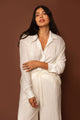 Denise Top in Cream Plissé