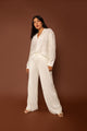Raffa Pants in Cream Plissé