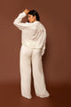 Raffa Pants in Cream Plissé