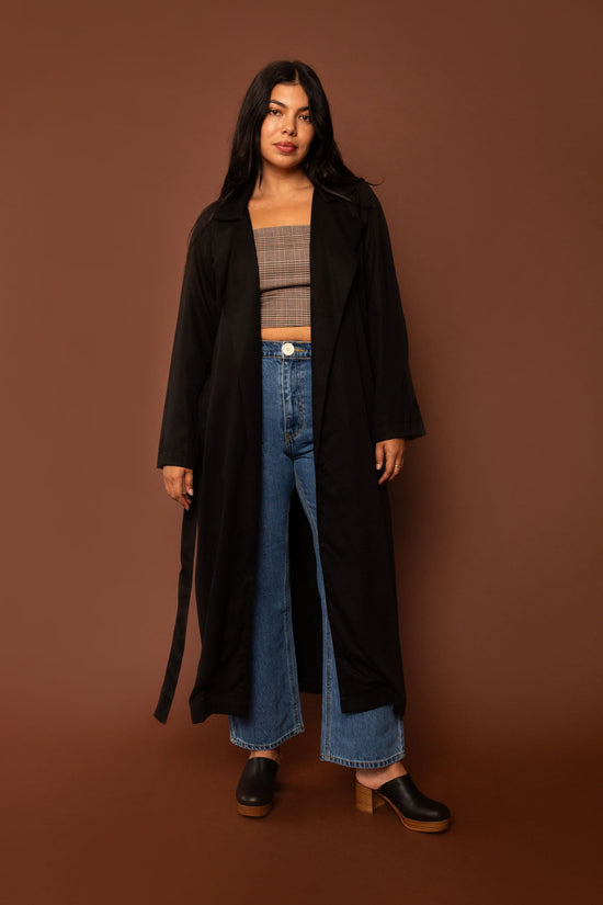 Gia Trench in Black - Whimsy & Row