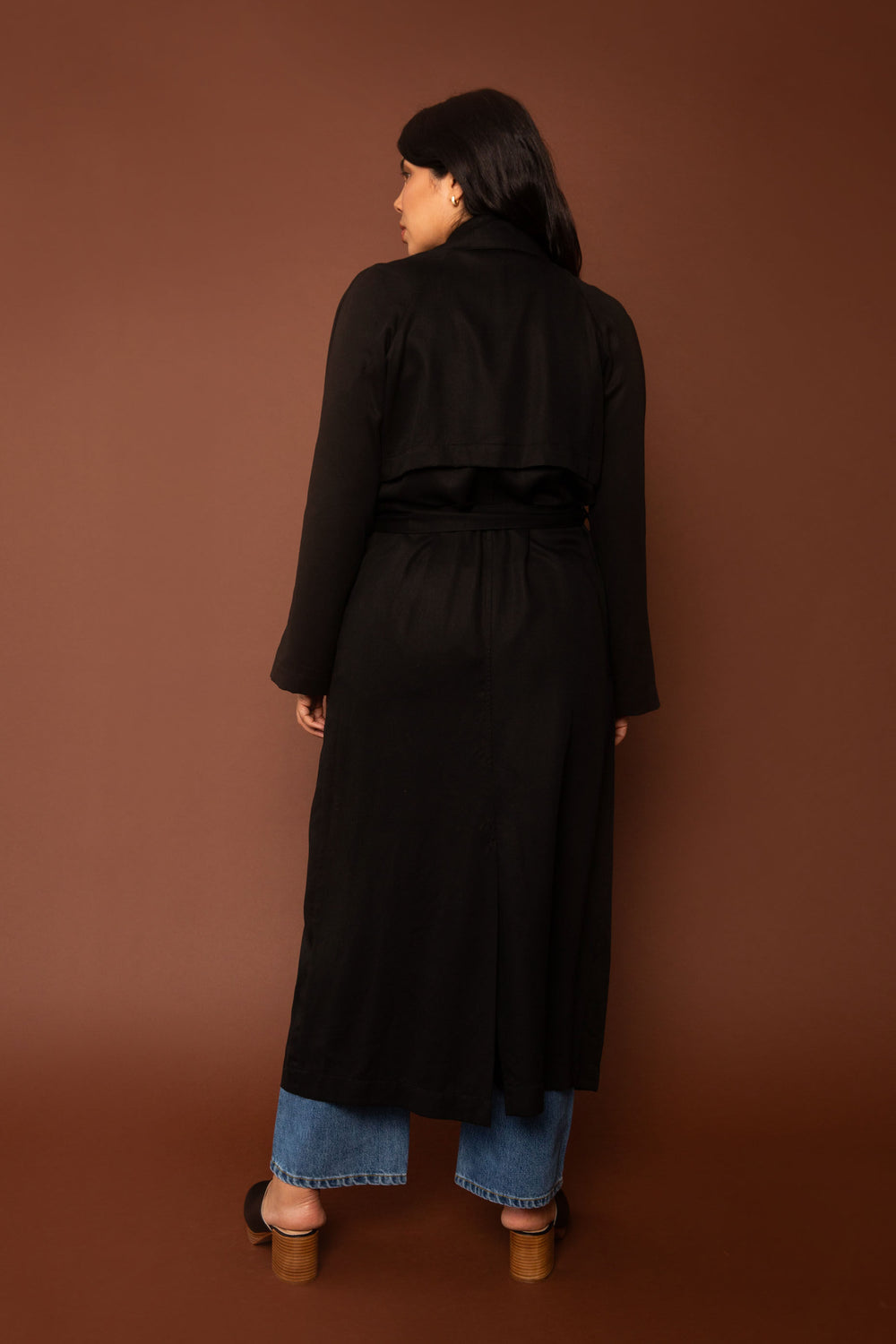 Gia Trench in Black - Whimsy & Row