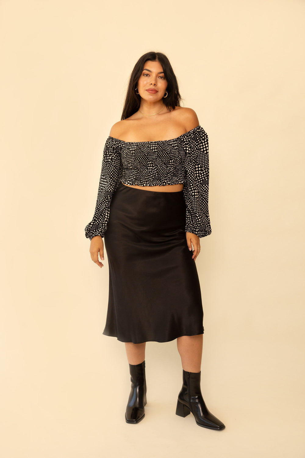 Donna Skirt in Silky Black - Whimsy & Row