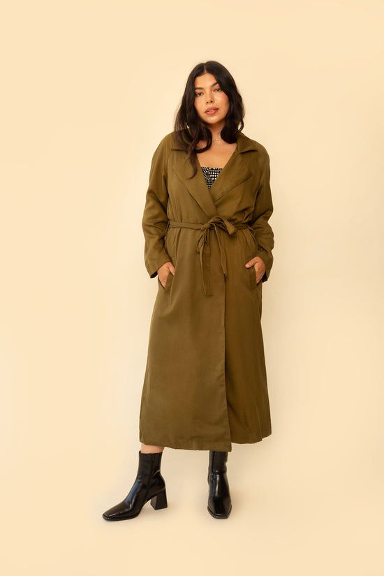 Gia Trench in Hunter - Whimsy & Row