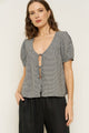 Birdie Top in Black Gingham