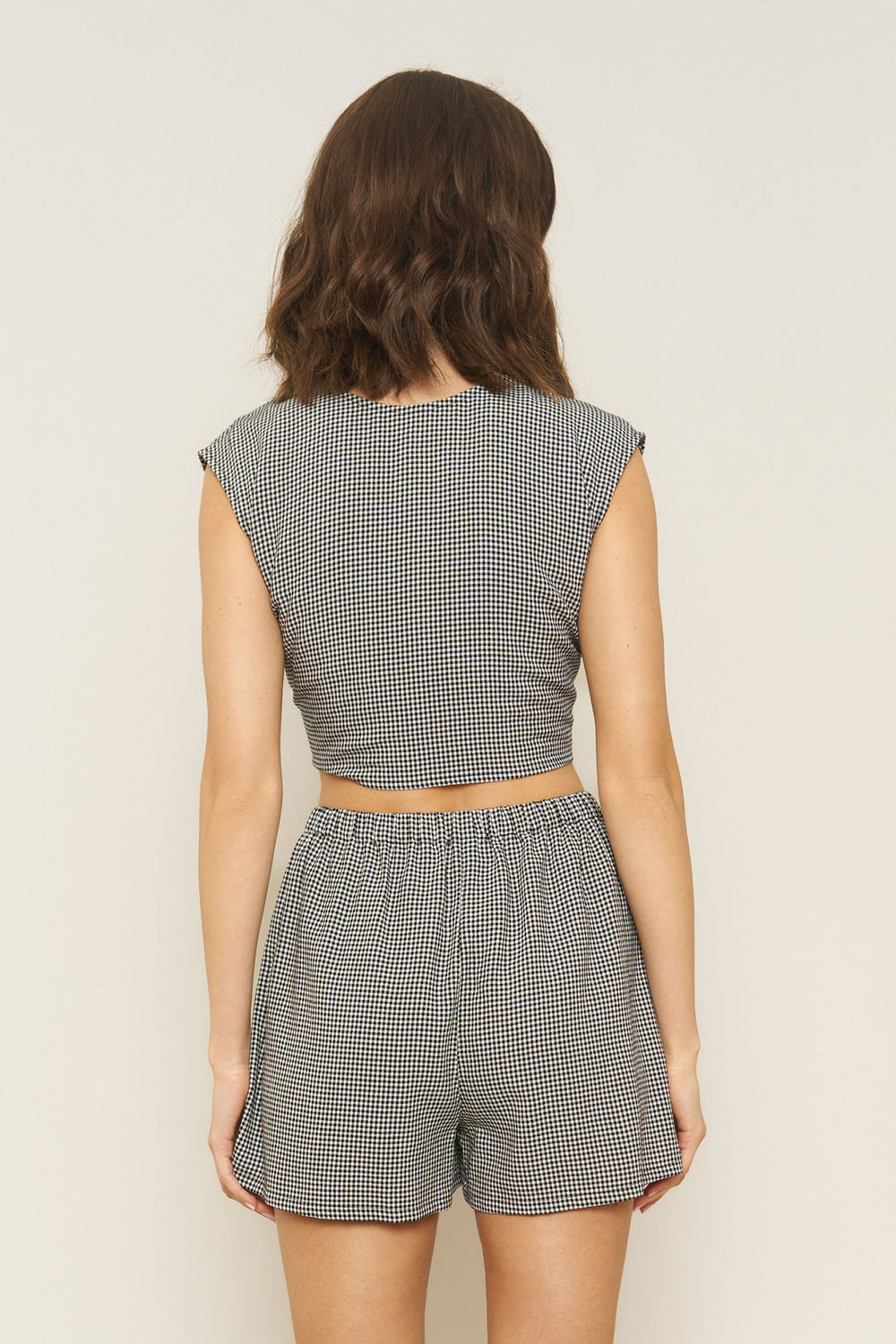 Valentina Top in Black Gingham - Whimsy & Row